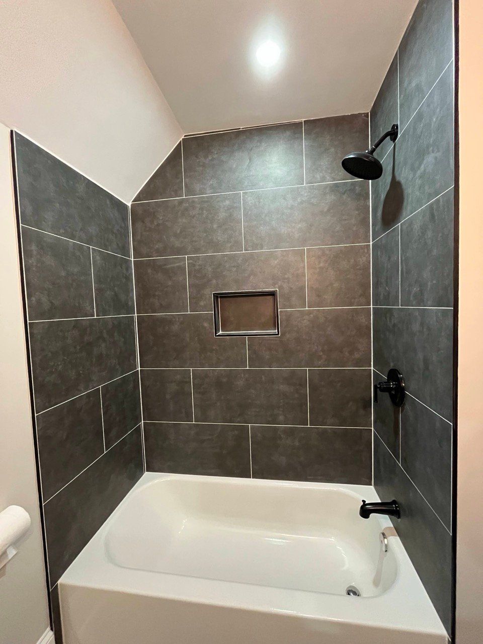 Bathroom vanity and tile detail in Northern Virginia